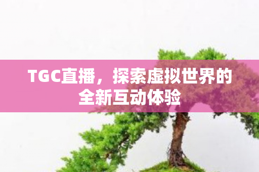 TGC直播，探索虚拟世界的全新互动体验