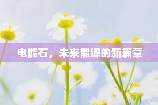 电能石，未来能源的新篇章