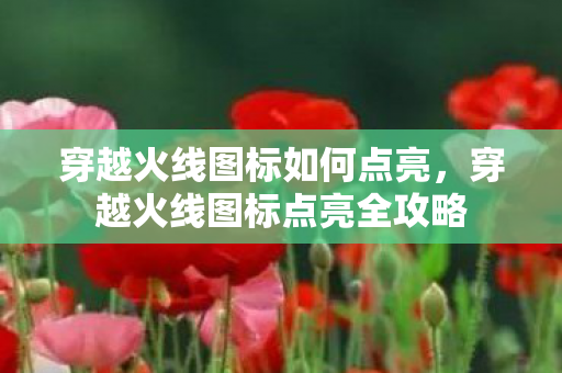 穿越火线图标如何点亮，穿越火线图标点亮全攻略