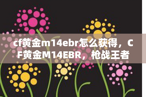 cf黄金m14ebr怎么获得，CF黄金M14EBR，枪战王者中的新星之秀