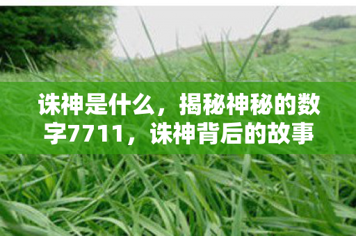 诛神是什么，揭秘神秘的数字7711，诛神背后的故事与真相