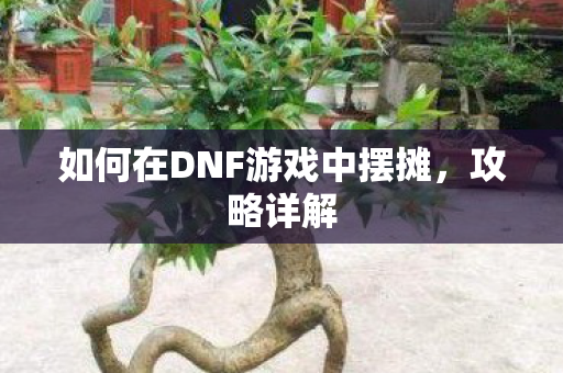 如何在DNF游戏中摆摊，攻略详解