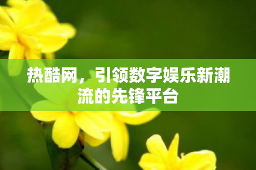 热酷网，引领数字娱乐新潮流的先锋平台