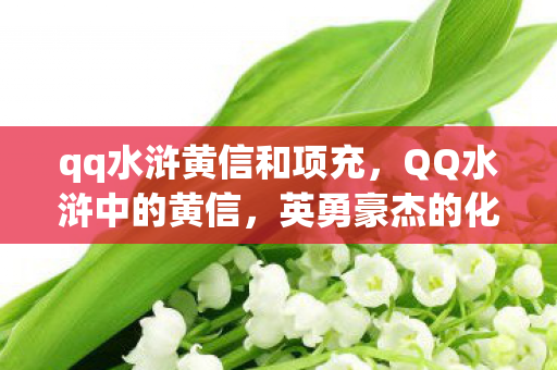 qq水浒黄信和项充，QQ水浒中的黄信，英勇豪杰的化身