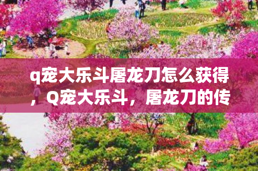 q宠大乐斗屠龙刀怎么获得，Q宠大乐斗，屠龙刀的传说与荣耀