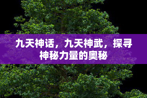 九天神话，九天神武，探寻神秘力量的奥秘
