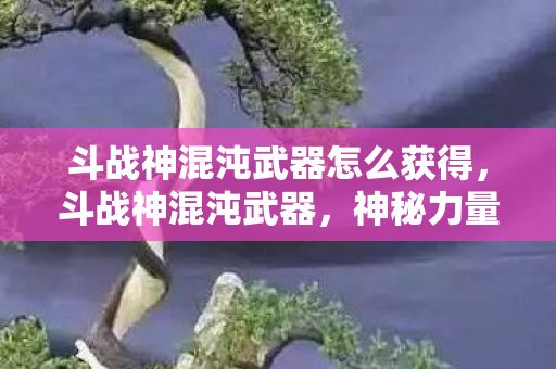 斗战神混沌武器怎么获得，斗战神混沌武器，神秘力量的象征