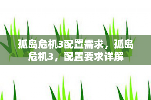 孤岛危机3配置需求，孤岛危机3，配置要求详解