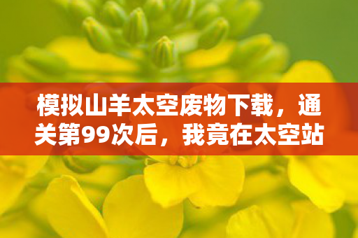 模拟山羊太空废物下载，通关第99次后，我竟在太空站发现隐藏结局，这破游戏藏着全人类最后的眼泪