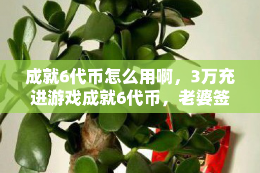 成就6代币怎么用啊,3万充进游戏成就6代币,老婆签离婚协议时我才吓一跳! 成就6代币怎么用啊,3万充进游戏成就6代币,老婆签离婚协议时我才吓一跳!