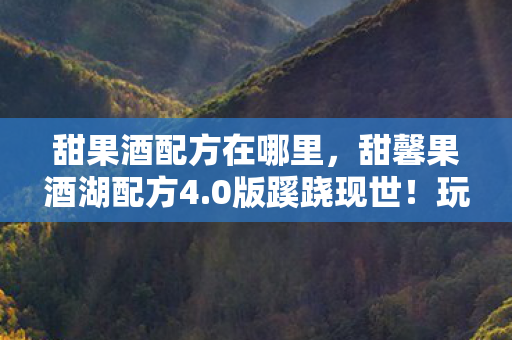甜果酒配方在哪里图片