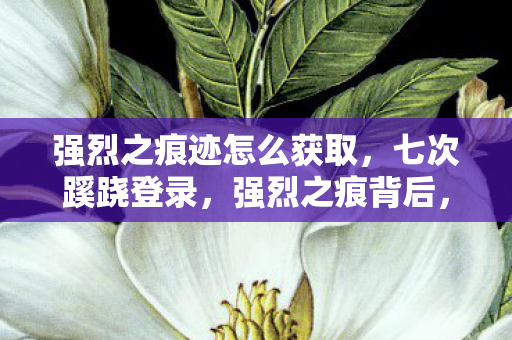 强烈之痕迹怎么获取图片