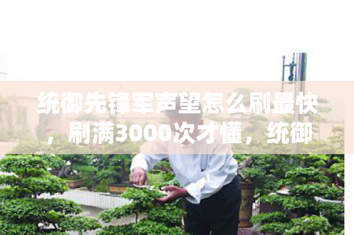 统御先锋军声望怎么刷最快图片