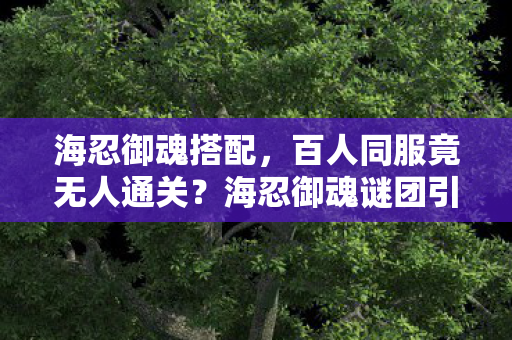 海忍御魂谜团引全服破防图片