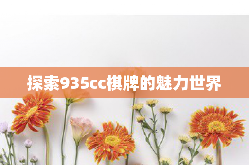 探索935cc棋牌的魅力世界