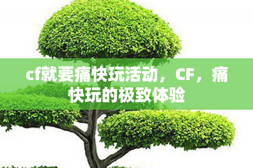 cf就要痛快玩活动，CF，痛快玩的极致体验
