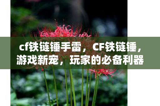 cf铁链锤手雷，CF铁链锤，游戏新宠，玩家的必备利器