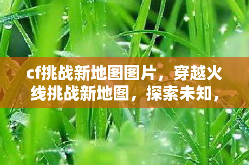 cf挑战新地图图片，穿越火线挑战新地图，探索未知，勇往直前