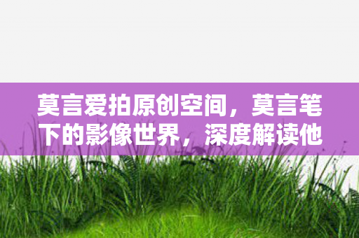 莫言爱拍原创空间，莫言笔下的影像世界，深度解读他的创作与影像艺术