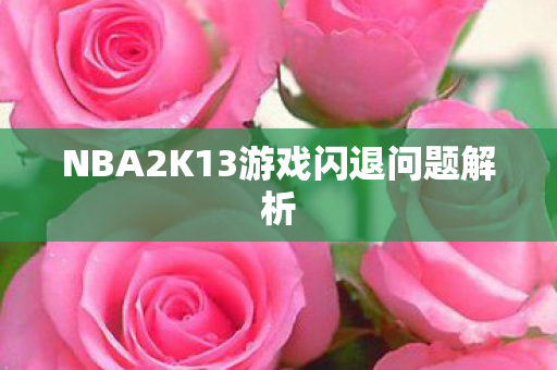 NBA2K13游戏闪退问题解析