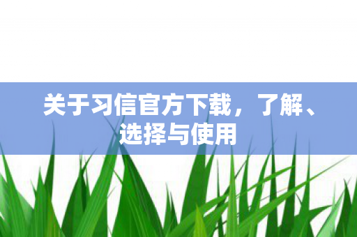 关于习信官方下载,了解、选择与使用 关于习信官方下载,了解、选择与使用