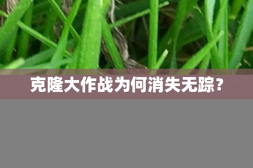 克隆大作战为何消失无踪？