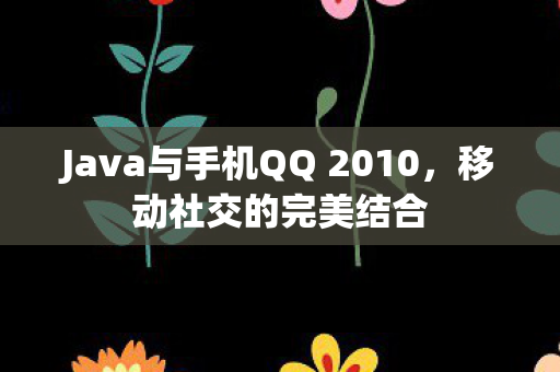 Java与手机QQ 2010，移动社交的完美结合