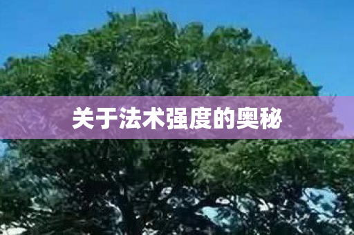 关于法术强度的奥秘