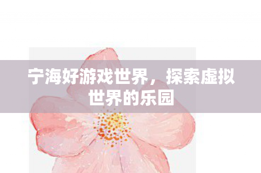 宁海好游戏世界，探索虚拟世界的乐园