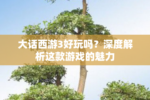 大话西游3好玩吗？深度解析这款游戏的魅力