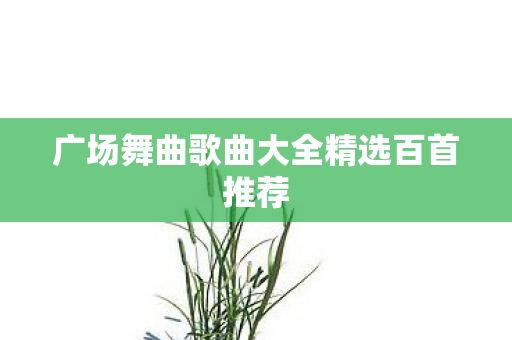 广场舞曲歌曲大全精选百首推荐