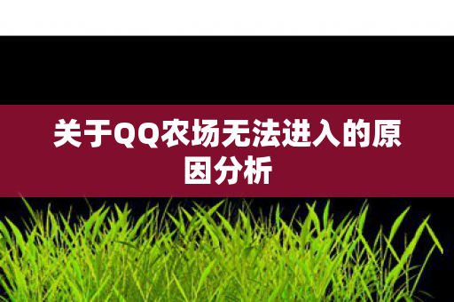 关于QQ农场无法进入的原因分析