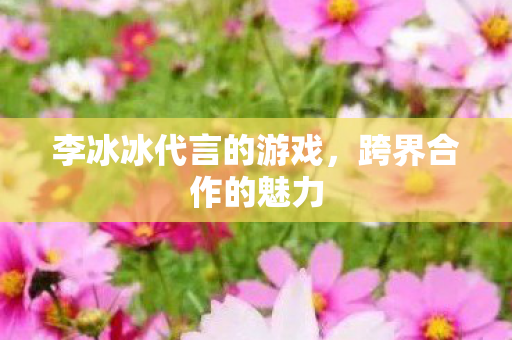 李冰冰代言的游戏，跨界合作的魅力