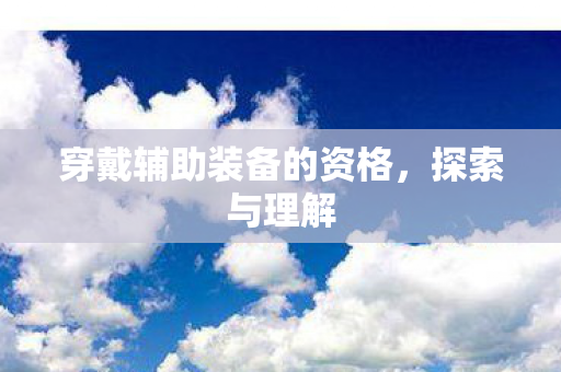 穿戴辅助装备的资格，探索与理解