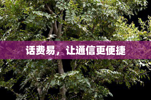 话费易，让通信更便捷