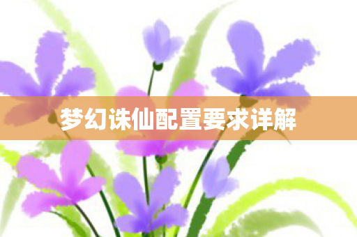 梦幻诛仙配置要求详解