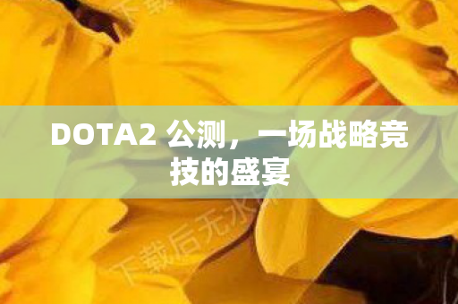 DOTA2 公测，一场战略竞技的盛宴