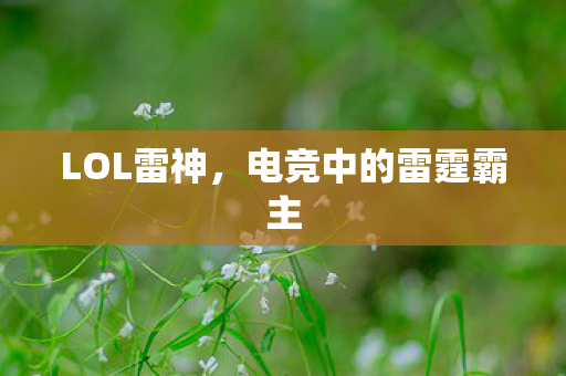 LOL雷神，电竞中的雷霆霸主