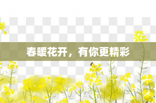 春暖花开，有你更精彩