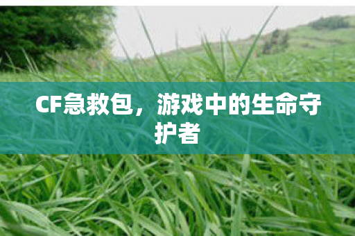 CF急救包，游戏中的生命守护者