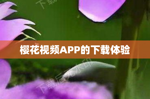 樱花视频APP的下载体验