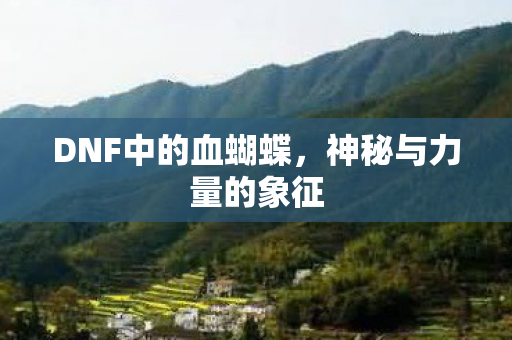DNF中的血蝴蝶,神秘与力量的象征 DNF中的血蝴蝶,神秘与力量的象征