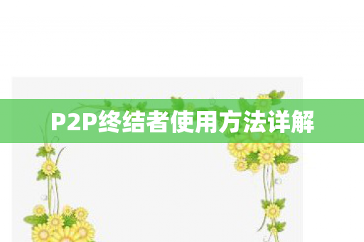 P2P终结者使用方法详解
