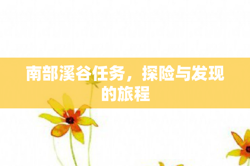 南部溪谷任务，探险与发现的旅程