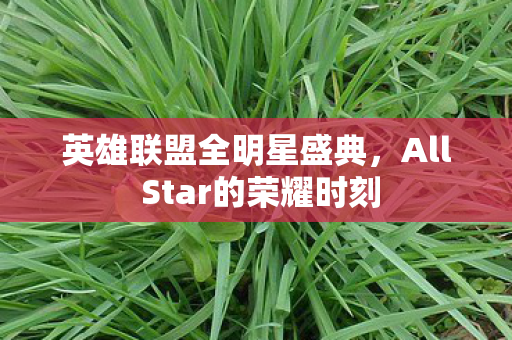 英雄联盟全明星盛典，All Star的荣耀时刻