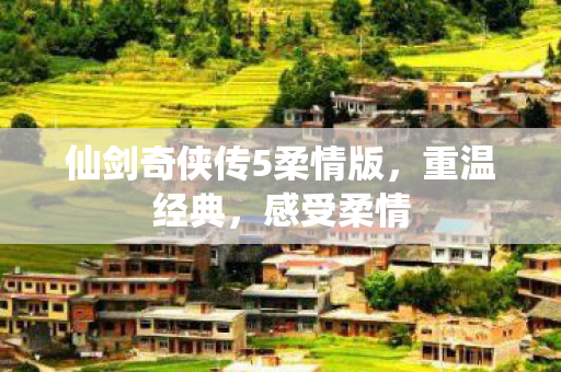 仙剑奇侠传5柔情版，重温经典，感受柔情