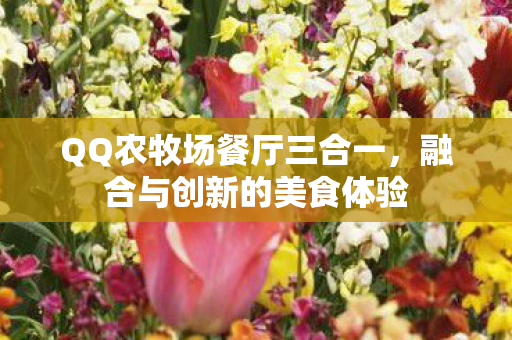 QQ农牧场餐厅三合一，融合与创新的美食体验