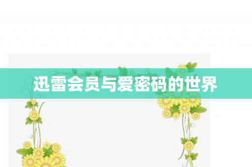 迅雷会员与爱密码的世界