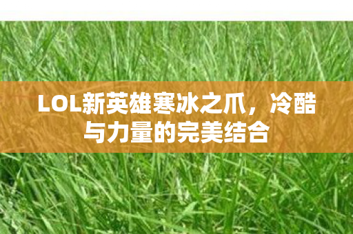 LOL新英雄寒冰之爪，冷酷与力量的完美结合