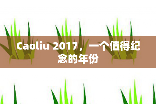 Caoliu 2017,一个值得纪念的年份 Caoliu 2017,一个值得纪念的年份